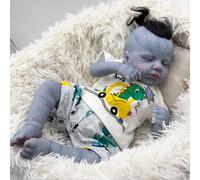 Anano Muñeca Reborn Avatar Bebé Silicona Cuerpo Entero Niño, 50cm Muñeco Bebé Todo Silicona, Realista con Capilares Diminutos, Película Prop