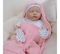 Anano Muñeca Reborn Laura, 19 Pulgadas Realista Durmiendo Recién Nacido Bebé Muñeca De La Vida Real del Niño Que Parece Real Muñeca De Juguete para Niños De 3 Años O Más