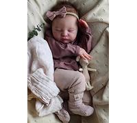 Anano Muñeca Reborn Laura, Muñeca Bebe Reborn Recién Nacida De 19 Pulgadas De Vida Real, Se Ve Realmente Suave Y La Ropa De Tela Es El Regalo Ideal para Un Niño De 3 Años +