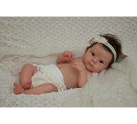 Anano Muñeca Reborn Niña 45cm - Bebe Reborn Realista Cuerpo Completo En Silicona - Piel con Venas Visibles Y Capilares - Incluye Vestido - Juguete Educativo +3 Años