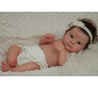 Anano Muñeca Reborn Niña Cuerpo Entero Silicona 45cm - Bebe Reborn Silicona Cuerpo Completo - Piel con Venas Visibles Y Capilares - Incluye Vestido - Juguete Educativo +3 Años