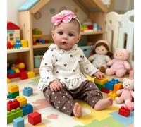Anano Muñeca Reborn Que Parece Real 19 Pulgadas Reborns Niñas Lindas Cuerpo Suave Recién Nacido Realista Muñeca Bebé con Ropa y Juguete Accesorios Lindos para Bebés de la Vida Real para Niños 3