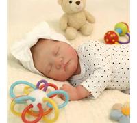 Anano Muñeca Reborn Silicona 48 Cm Bebe Reborn Realista,Cuerpo De Tela Suave Muñecas De Silicona,Muñeca De Verdad Se Puede Posar Accesorios Bebe Juguete