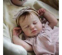 Anano Muñeca Reborn Silicona 50 Cm Bebe Reborn Realista,Muñeca De Silicona Bebe Reborn Niña,Tan Realista como Si Fuera Real Se Puede Posar Regalos con Accesorios