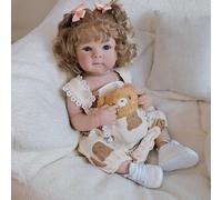 Anano Muñecas Bebé Reborn - 18" Reborn Vinilo Cuerpo Completo Realista Muñeca Bebé la Vida Real, Dormilona y Suave Muñeca Recién Nacida con Peso Realista Accesorios Juguetes Regalo para Edades de 3