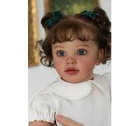 Anano Muñecas realistas de 26 pulgadas de tamaño grande de niña Reborn de Pippa, muñecas de bebé recién nacidas, muñeca real de bebé que se ve con cuerpo de tela suave real con pelo para niños