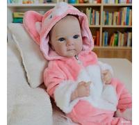 Anano Muñecas realistas de bebé Reborn, de 18 pulgadas, 45 cm, realista, hecha a mano, muñeca recién nacida, con cuerpo de tela suave, muñecas de bebé de la vida real que se ven reales para niños a