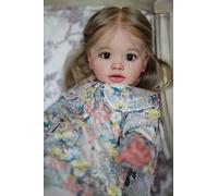 Anano Muñecas realistas Reborn de 66 cm de tamaño grande de niña Reborn que se ven bebés reales, muñeca de bebé de tela suave, mejores compañeros de juego para niños a partir de 3 años