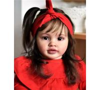 Anano Muñecas realistas Reborn de 66 cm, tamaño Grande Ba by Doll Girl Que parecen bebés Reales, Cuerpo de Tela Suave, para niños a Partir de 3 años