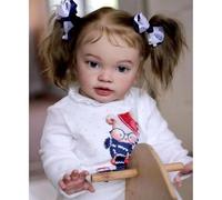 Anano Muñecas Realistas Reborn Niña Pippa De 66 Cm, Tamaño Grande Baby Doll Girl Que Parecen Bebés Reales, Cuerpo De Tela Suave, para Niños A Partir De 3 Años