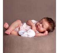 Anano Muñecas Reborn Silicona Blanda 50 Cm,Bebe De Silicona Recién Nacido Realista,Muñecas Reborn La Chica Dormida Apto para El Baño Accesorios para La Alimentación