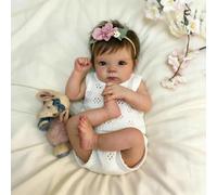 Anano Realista Muñecas Reborn Baby Niña - 18 In Muñeca Bebé Vinilo Suave Mono, Cuerpo Entero Vida Real Posición Muñecas Bebé Niño con Accesorios Completos para Regalos Hace 3 Años