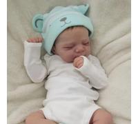 Anano Realistic Reborn Baby Dolls - 19 Inch Silicone Full Body Lifelike Reborn Girl Doll Poseable Real Life Newborn Sleeping, Cute Soft Body Baby Dolls Gift Toys with Accessories for Kids Age 3+