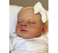 Anano Reborn Baby realista, 51 cm, muñeca realista para dormir como un verdadero recién nacido con cuerpo de tela y accesorios, muñecas realistas para niños a partir de 3 años