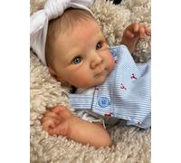 Anano Reborn Cuerpo Entero Silicona,45 Cm Bebe Reborn Realista Muñeca De Silicona,Una Chica Muy Realista Se Puede Lavar Bebe Muñeco con Accesorios