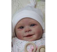 Anano Reborn De Silicona 45 CM Muñeca De Trapo,Bebe Reborn Realista Bebe Muñeco,Bebés De Verdad Se Puede Posar El Muñeco Sonriente Regalos con Accesorios