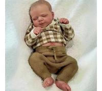 Anano Reborn Dolls Boy - Muñeca de bebé real de silicona de cuerpo completo, muñeca realista de bebé recién nacido de 18 pulgadas, bebés realistas de la vida real, muñecas anatómicamente correctas