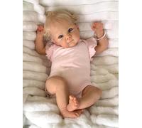 Anano Reborn - Muñeca realista de silicona para niña de 45 cm, realista, con pelo como un recién nacido real, set de regalo