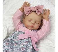 Anano Reborn Silicona Cuerpo Completo,45 Cm Bebe Reborn Realista Muñeca De Silicona,Muñecas De Tamaño Real para Niñas Se Puede Lavar Accesorios Bebe Juguete