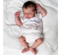 Anano Reborn Silicona Cuerpo Completo,45 Cm Bebe Reborn Realista Muñeca Silicona,Muñecos Bebes La Niña Dormida Se Puede Lavar Accesorios Bebe Juguete