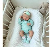 Anano Reborn Silicona Cuerpo Completo,50 Cm Bebe Reborn Realista Muñeca Silicona,Una Chica De La Vida Real Lavable a Máquina Se Puede Colocar En Diferentes Posiciones
