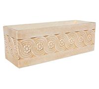 AnaParra Jardinera Rectangular Moderna en hormigón aligerado para Exterior Cenefa 80X29X38cm. Natural Ocre