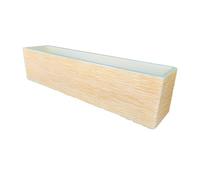 AnaParra Jardinera Rectangular Moderna en hormigón aligerado para Exterior Rectangular Pacífico 80X17X19cm. Natural Ocre