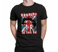 Anarchy in The UK Mens Short Sleeve T-Shirt Retro,Fashion Cotton Short Sleeve Shirt Top S-4XL
