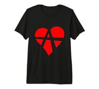 Anarquía De Las Relaciones Símbolo Corazón Amor Libre Poli Camiseta Premium