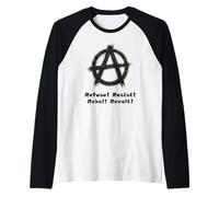 Anarquía, libertad, punks, punk rock, anarquía Camiseta Manga Raglan