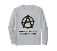 Anarquía, libertad, punks, punk rock, anarquía Manga Larga