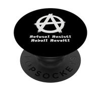 Anarquía, libertad, punks, punk rock, anarquía PopSockets PopGrip Adhesivo
