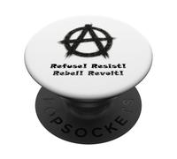 Anarquía, libertad, punks, punk rock, anarquía PopSockets PopGrip Adhesivo
