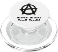 Anarquía, libertad, punks, punk rock, anarquía PopSockets PopGrip para MagSafe