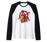 Anarquía Punk británica Cyberpunk Camiseta Manga Raglan