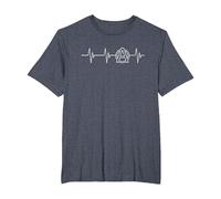 Anarquía Punk En contra de ECG Frecuencia cardíaca Regalo Camiseta, Hombre Tallas Grandes, Azul Jaspeado, 2X Alto