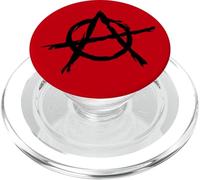Anarquía, Signo, A, Negro, Pirata, rebelde, Punk, Anti, Futuro PopSockets PopGrip para MagSafe