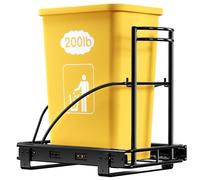 ANASTA Cubo de basura extraíble debajo del gabinete, cubo de basura para debajo del fregadero, requiere apertura de gabinete de 13 pulgadas de ancho x 18 pulgadas de profundidad, se adapta a cubos de