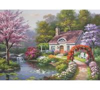 Anatolian Puzzle 1500 pièces : Cottage Fleuri au Printemps