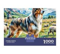 Anatolian Shepherd Dog 1000 Piezas Papel Ecológico Resistente Rompecabezas Premium Adorable Pet Extremadamente Difícil Juego Creativo Rompecabezas para Decoración del Hogar 52x38cm/1000pcs