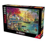Anatolian Puzzle 2000 pièces : Beau Coucher de Soleil Dans la Ville