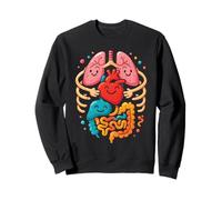 Anatomía Colorida del Cuerpo Humano ilustrada - Enfermera Sudadera