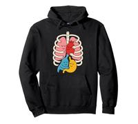 Anatomía Colorida del Cuerpo Humano ilustrada - Enfermera Sudadera con Capucha