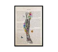 Anatomía de flores de pierna, clásico, anatomía humana, músculos, flores, arte de pared, lona, carteles, impresiones corporales, narración, imágenes, educación médica, decoración del hogar