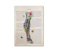 Anatomía de flores de pierna, clásico, anatomía humana, músculos, flores, arte de pared, lona, carteles, impresiones corporales, narración, imágenes, educación médica, decoración del hogar