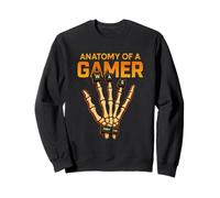 Anatomía de la Mano Esqueleto del Jugador de Halloween Sudadera