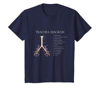 Anatomia de la Traquea Humana para Medico Camiseta, Niños, Azul Marino, 10 años
