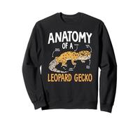 Anatomía De Leopardo Gecko Reptil Crestado Gecko Pet Lizard Sudadera