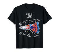 Anatomía de peces Guppy, mantenimiento divertido de los peces del animal doméstico del acuario tropical Camiseta
