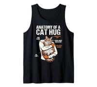 Anatomía de un Abrazo de Gato Gracioso felino dueño Humor diseño Camiseta sin Mangas
